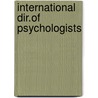 International dir.of psychologists door Duyker