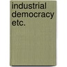 Industrial democracy etc. door Rhenman