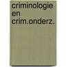 Criminologie en crim.onderz. by Buikhuisen