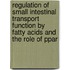 Regulation of small intestinal transport function by fatty acids and the role of PPAR