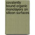 Covalently bound organic monolayers on silicon surfaces