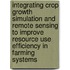 Integrating crop growth simulation and remote sensing to improve resource use efficiency in farming systems