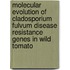 Molecular evolution of cladosporium fulvum disease resistance genes in wild tomato