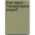 Final report : "Karadjordjevo Project".
