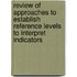 Review of approaches to establish reference levels to interpret indicators