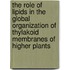 The role of lipids in the global organization of thylakoid membranes of higher plants