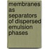 Membranes as separators of dispersed emulsion phases