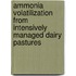 Ammonia volatilization from intensively managed dairy pastures