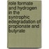 Role formate and hydrogen in the syntrophic edegradation of propionate and butyrate