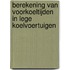 Berekening van voorkoeltijden in lege koelvoertuigen