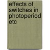 Effects of switches in photoperiod etc door Struik