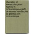 Checklist of vernacular plant names in Mozambique=Rgisto de nomes vernaculos de plantas em Mozambique