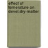 Effect of temerature on devel.dry-matter