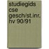 Studiegids cse gesch/st.inr. hv 90/91