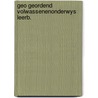 Geo geordend volwassenenonderwys leerb. by Unknown