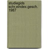 Studiegids schr.eindex.gesch. 1987 door Kalkwiek