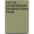 Van ins schrijfmethode kleuterschrijven handl.