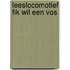 Leeslocomotief fik wil een vos