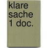 Klare sache 1 doc. door Bahlke