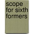 Scope for sixth formers