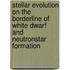 stellar evolution on the borderline of white dwarf and neutronstar formation