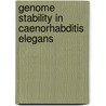 Genome stability in Caenorhabditis elegans door G.W. van Haaften