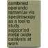Combined operando Raman/UV-Vis spectroscopy as a tool to study supported metal oxide catalysts at work