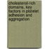 Cholesterol-rich domains, key factors in platelet adhesion and aggregation