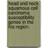 Head and neck squamous cell carcinoma susceptibility genes in the HLA region.