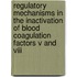 Regulatory mechanisms in the inactivation of blood coagulation factors V and VIII