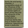 Family life and family interests, a comparative study of the influence of the European Convention on human rights on Dutch family law and the influence of the united states Constitution on american family law and on filiation law in California, NewYork and Texas in particular door G.A. Kleijkamp