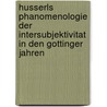 Husserls Phanomenologie der Intersubjektivitat in den Gottinger Jahren door P. Ravalli