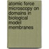 Atomic force microscopy on domains in biological model membranes