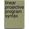 Linear projective Program Syntax door J.A. Bergstra