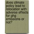 Does climate policy lead to relocation with adverse effects for GHG emissions or not?