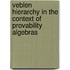 Veblen hierarchy in the context of provability algebras