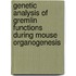 Genetic analysis of gremlin functions during mouse organogenesis
