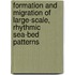 Formation and migration of large-scale, rhythmic sea-bed patterns