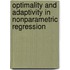 Optimality and adaptivity in nonparametric regression