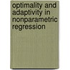 Optimality and adaptivity in nonparametric regression by C.G.M. Oudshoorn