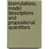 Bisimulations, model descriptions and propositional quantifiers