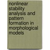 Nonlinear stability analysis and pattern formation in morphological models by R.M.J. Schielen