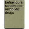 Behavioural screens for anxiolytic drugs by H.E. Molewijk