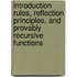 Introduction rules, reflection principles, and provably recursive functions