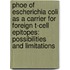 PhoE of Escherichia coli as a carrier for foreign T-cell epitopes: possibilities and limitations