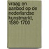 Vraag en aanbod op de Nederlandse kunstmarkt, 1580-1700