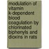 Modulation of vitamin K-dependent blood coagulation by chlorinated biphenyls and dioxins in rats