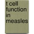 T cell function in measles