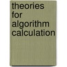 Theories for algorithm calculation door Jeuring