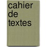 Cahier de textes door Th.J. Luttik